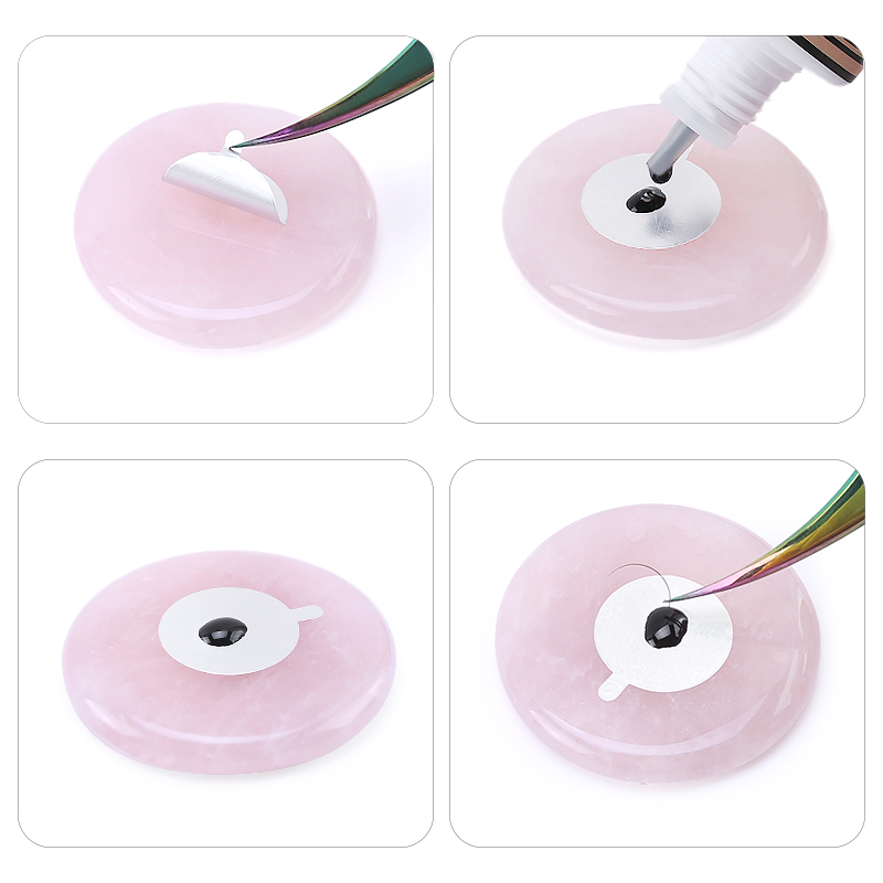 Lash Tile Palette - Glue Pallet Eyelashes Extensions Pink Green