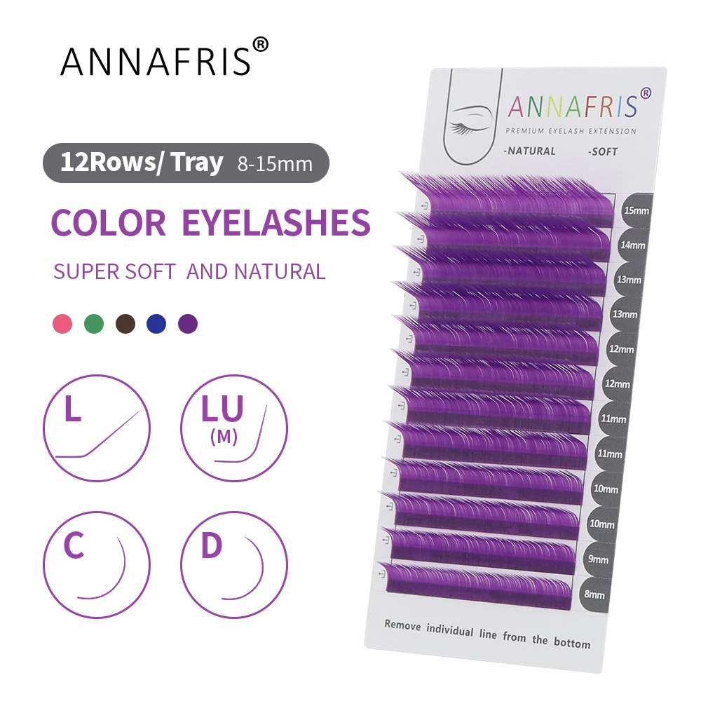 ANNAFRIS Colored Faux Mink Las - огляд і ціна Lash Tile Palette