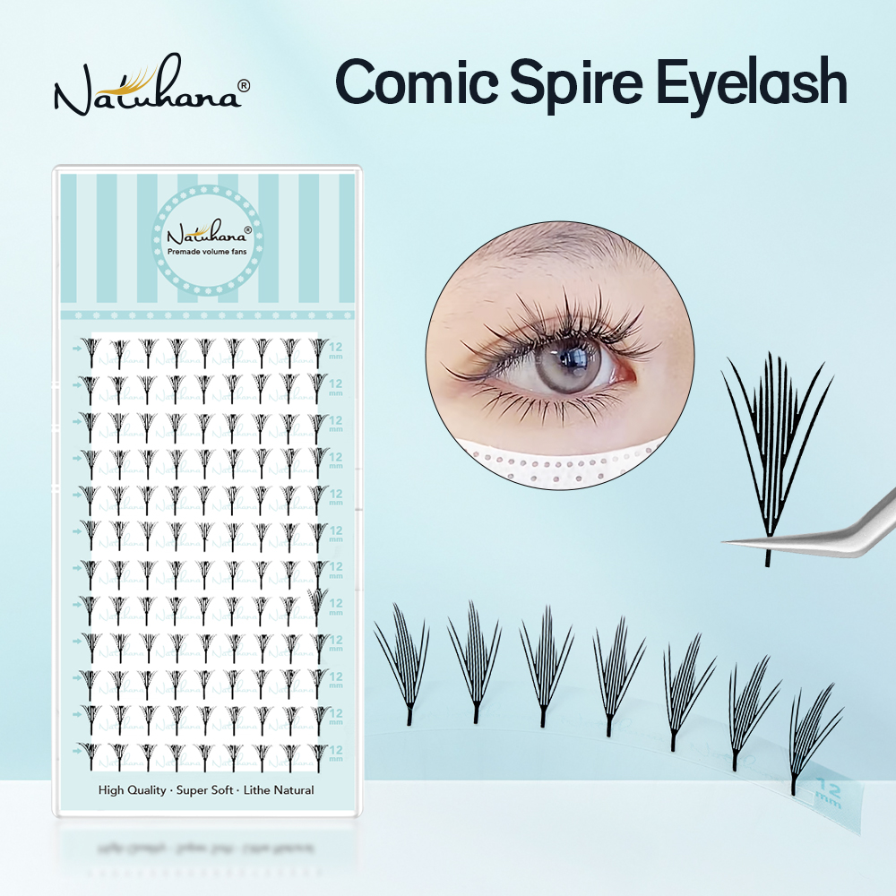 NATUHANA Narrow Spiky Premade  - огляд і ціна Eyelash Extension Anime Style