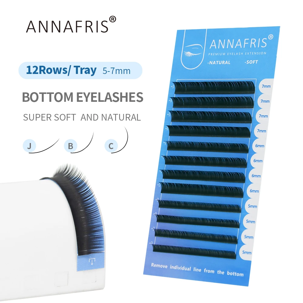ANNAFRIS Lower Lashes 5-7mm Mi - огляд і ціна Eyelash Extension C Curl