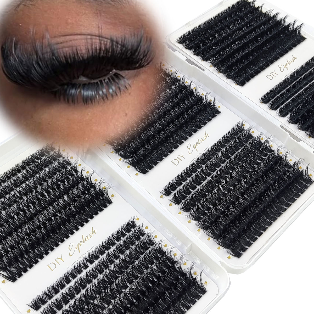 HBZGTLAD 200D-60D Bottom and P - огляд і ціна Eyelash Extension Single Lash