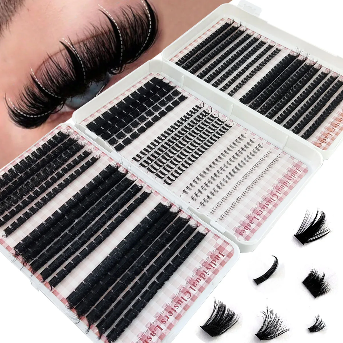 HBZGTLAD 200D-60D Bottom and P - огляд і ціна Eyelash Extension Single Lash