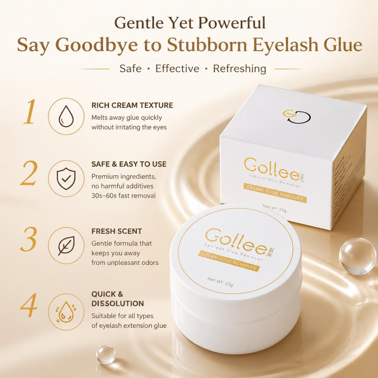 Gollee Peach Smell 15g Eyelash - огляд і ціна Lash Removal Cream