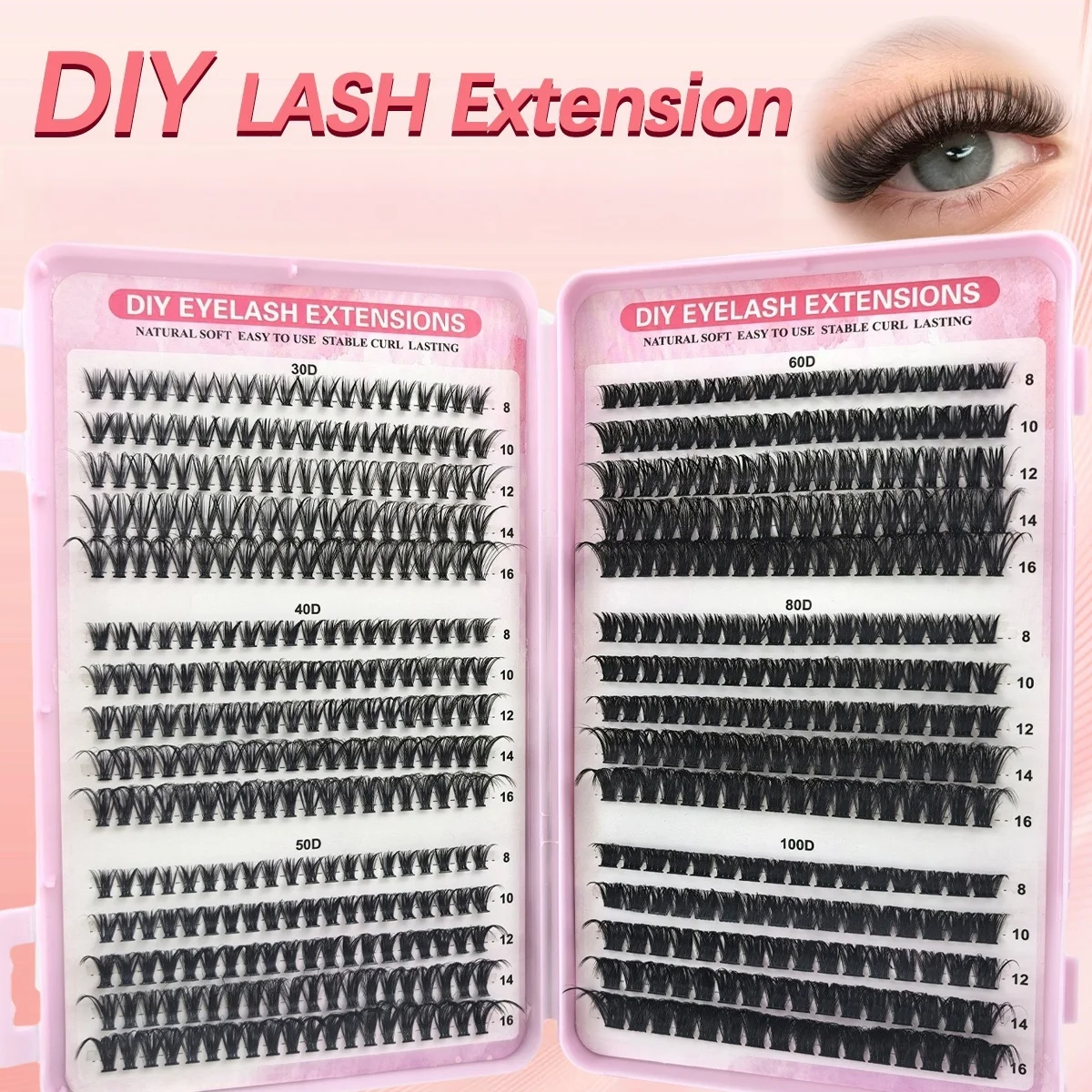 1 Box Eyelash Book - DIY Natur - огляд і ціна Eyelash Extension Anime Style