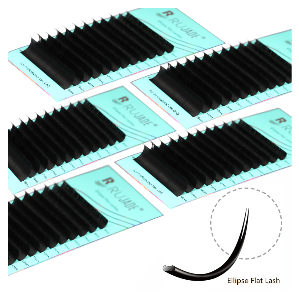RUJADE Ellipse Flat Eyelash Ex - огляд і ціна Eyelash Extension C Curl