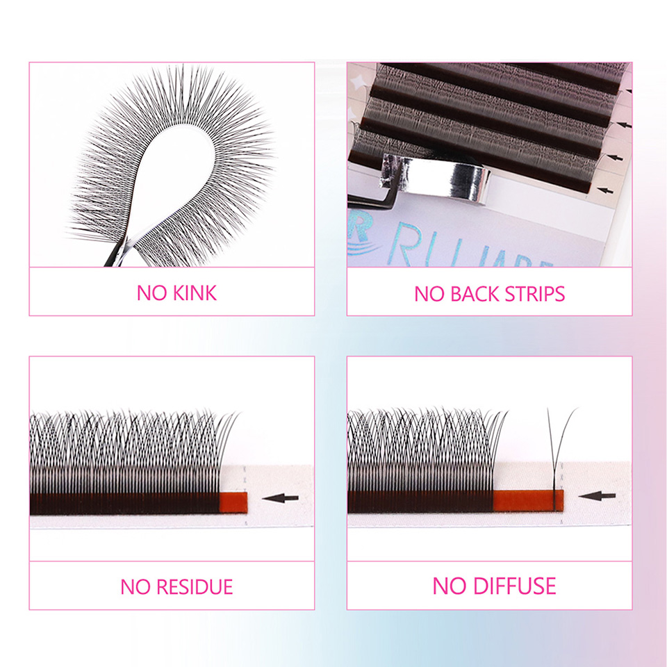 RUJADE 2D Y Shape Lashes Mesh  - огляд і ціна Eyelash Extension Single Lash
