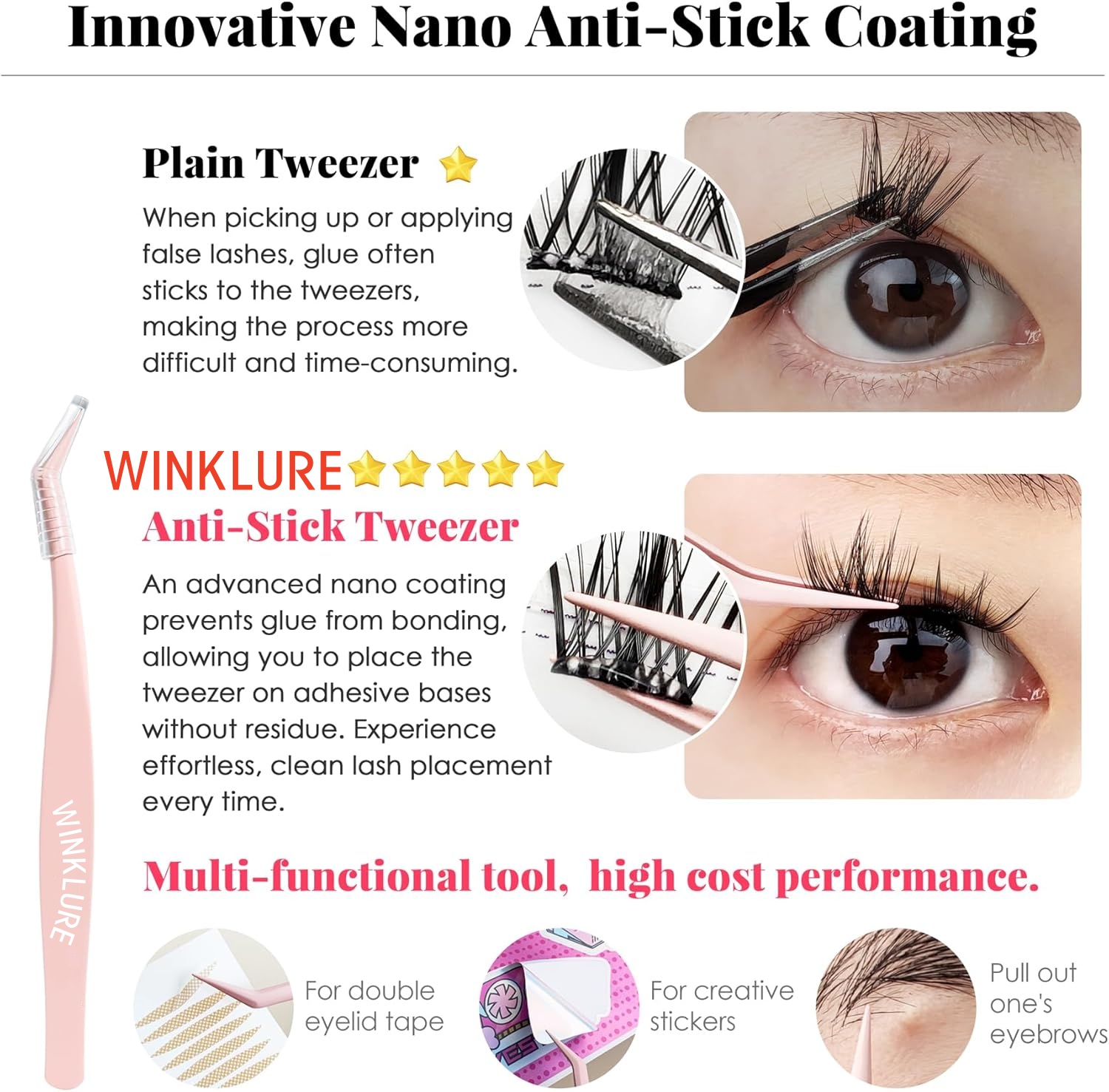 WINKLURE Self-Adhesive False E - огляд і ціна Eyelash Extension Uv Glue